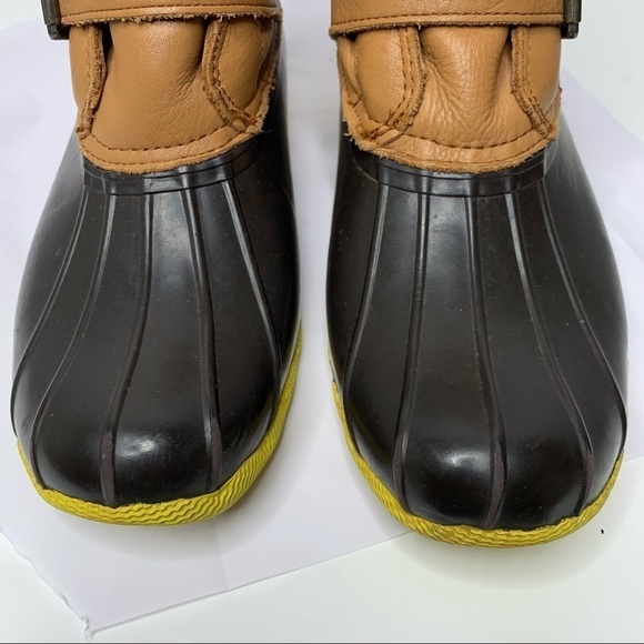 JCrew X Sperry Duckboots Leather Rubber Size 9 - Picture 3 of 10